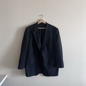 Vintage 1990’s Burberrys Two Button Navy Blue Blazer 44L